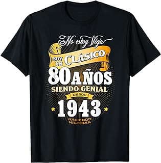 Imagen de Camiseta regalo cumpleaños 80 hombres de la empresa Amazon.com.