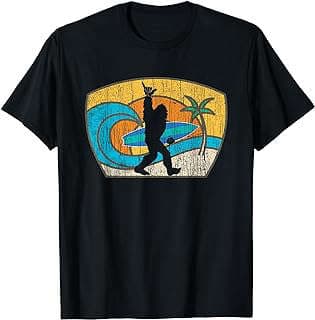 Imagen de Camiseta Surfista Bigfoot Retro de la empresa Amazon.com.