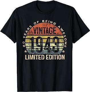 Imagen de Camiseta Vintage 80 Años de la empresa Amazon.com.