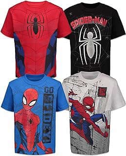 Imagen de Camisetas Spider-Man Niño Pack 4 de la empresa Amazon.com.