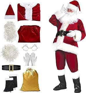 Imagen de Disfraz de Santa Claus Deluxe de la empresa Amazon.com.