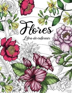 Imagen de Libro colorear flores adultos de la empresa Amazon.com.