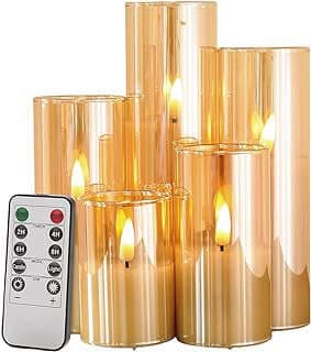 Imagen de Velas LED doradas sin llama de la empresa Eywamage Candle.