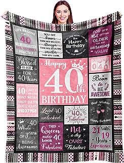 Imagen de Manta 40 Cumpleaños Mujer de la empresa Ivivis Blanket.