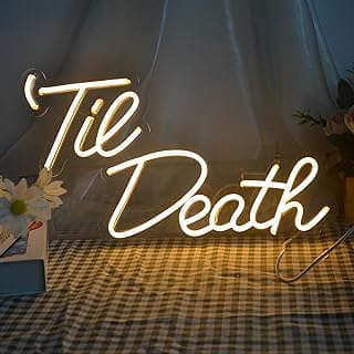 Imagen de Letrero neón "Til Death" de la empresa JXIN.