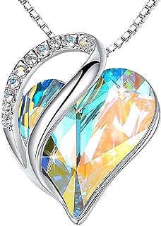 Imagen de Collar Corazón Infinito y Cristales de la empresa Leafael Jewelry USA Official Store.