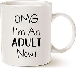 Imagen de Taza "Soy Adulto Ahora" de la empresa MAUAG Funny Coffee Mug Gifts.