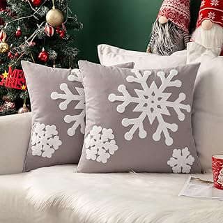 Imagen de Fundas Cojines Navidad Copo Nieve de la empresa Miulee Home.