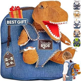 Imagen de Juguetes y mochila de dinosaurios de la empresa Naturally KIDS Backpack w Dinosaur or Unicorn Toys.