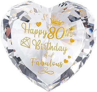Imagen de Cristal Corazón Cumpleaños 80 de la empresa Ornalrist.