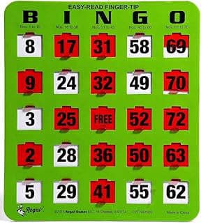 Imagen de Tarjetas Bingo Ventanas Deslizantes de la empresa Regal Bingo.