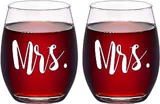 Imagen de Juego copas vino "Mrs and Mrs" de la empresa Wealthy big seller.