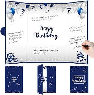 Imagen de Libro de Firmas Cumpleaños Azul de la empresa Yoaokiy.